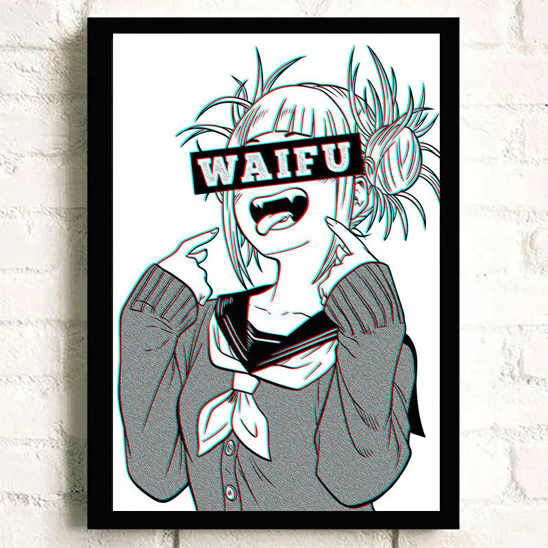 Anime girl poster Waifu Material sexy anime girl nude Canvas printing poster Wall art decoration pai