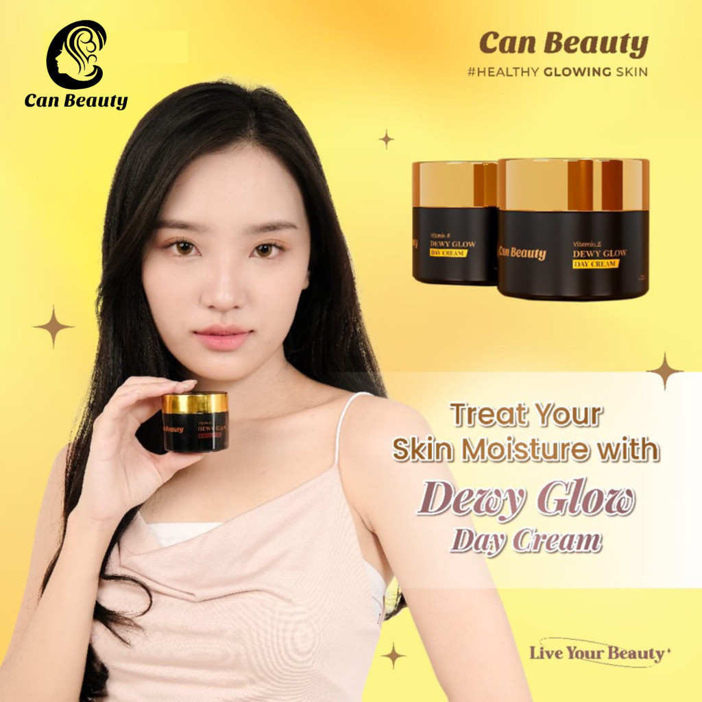 DEWY BEAUTY | Day Cream Can Beauty Krim Siang Untuk Menyamarkan Noda Hitam dan Melembabkan Kulit Ori