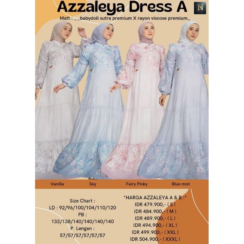 FLASH SALE PRE ORDER // AZZALEYA DRESS A BY NADHEERA LUXURY // DRESS LEBARAN 2024 // GAMIS LEBARAN N