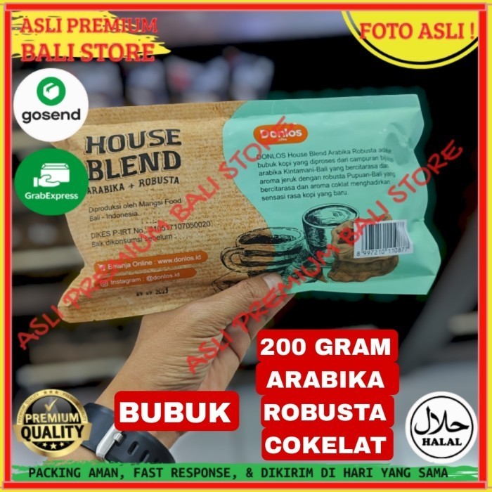 

OLEH OLEH MINUMAN KHAS ASLI ORI ORIGINAL BALI BUBUK SERBUK KOPI ARABIKA ROBUSTA COKELAT 200 GRAM GR