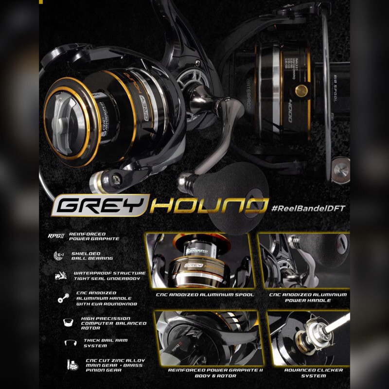 PROMO TERBATAS Reel Daido Grey Hound 1000 2000 3000 4000 6000 Power Handle