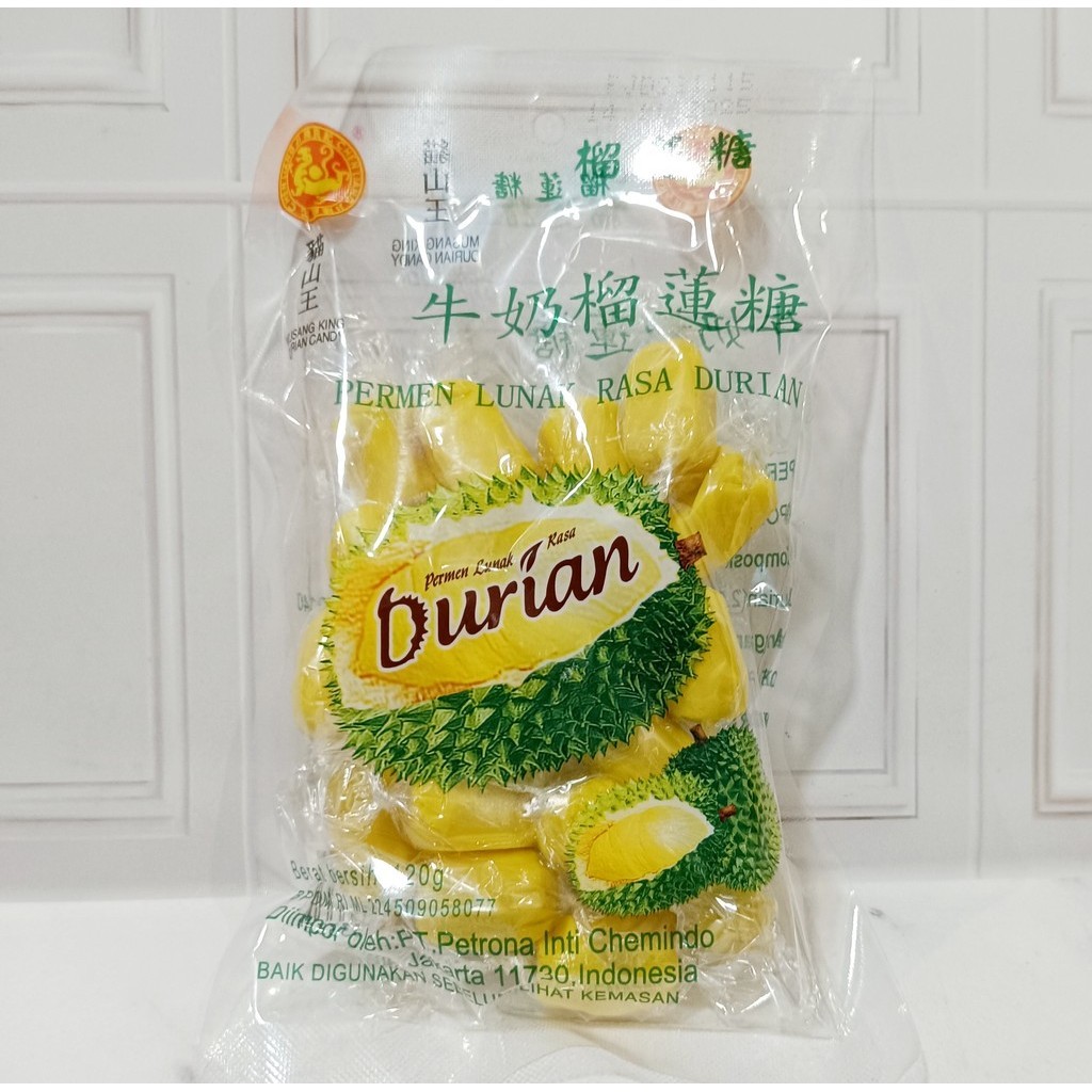 

Permen Lunak Rasa Durian Musang King Candy