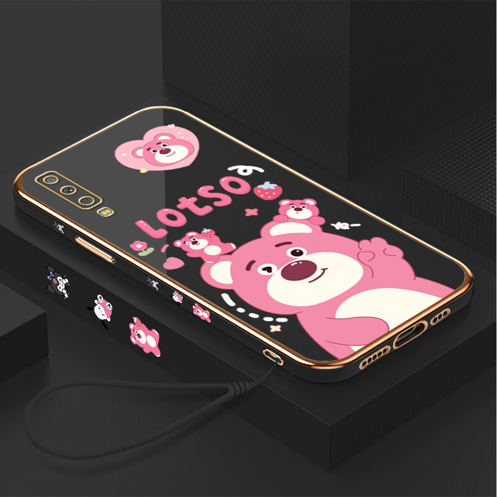 Casing Hp Untuk Compitable With Samsung A7 2018 A750 Lokal Stock Lanyard Gratis Phone Case Softcase 