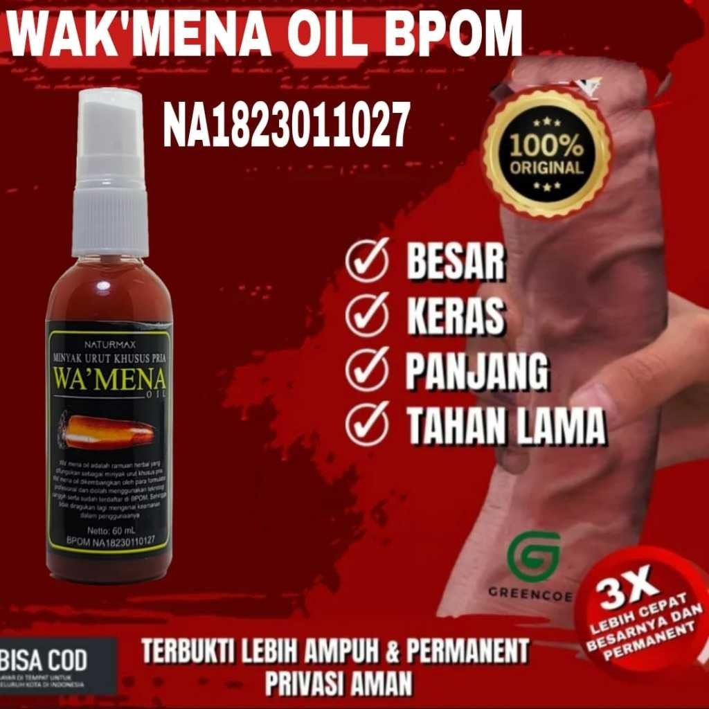 WA'MENA OIL BPOM asli 100% original minyak oles urut mr p bikin besar dan panjang permanen tanpa efek samping WAMENA