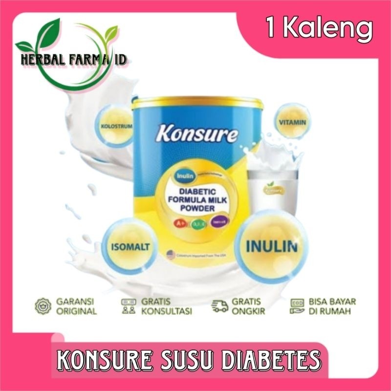 

ORIGINAL 100% Konsure Susu Diabetes Import USA | Konsure Diabetic Formula Milk Powder