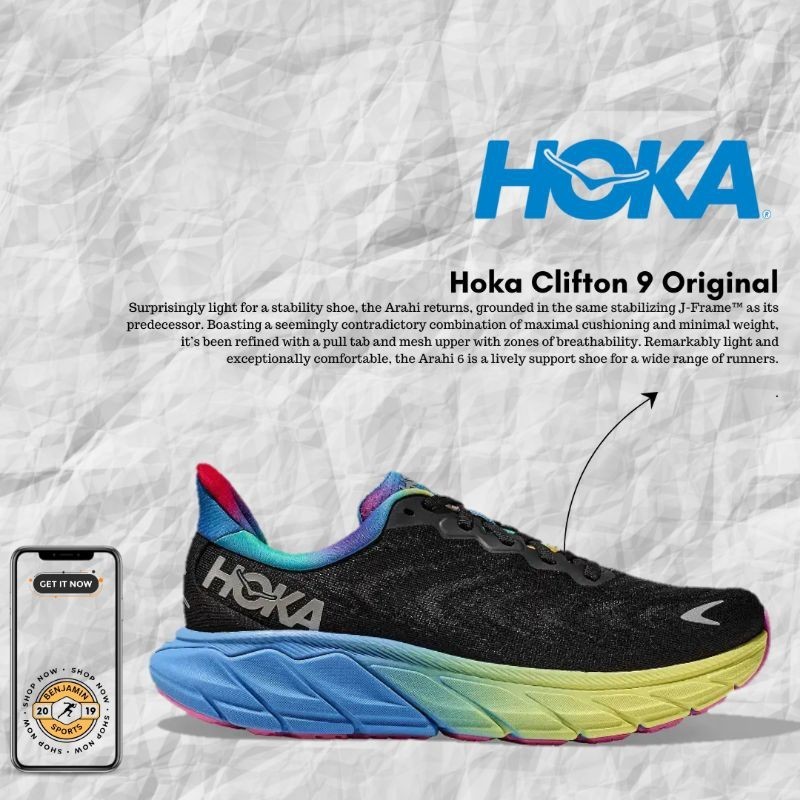 Hoka arahi 6 Mens running shoes original Resmi BNIB