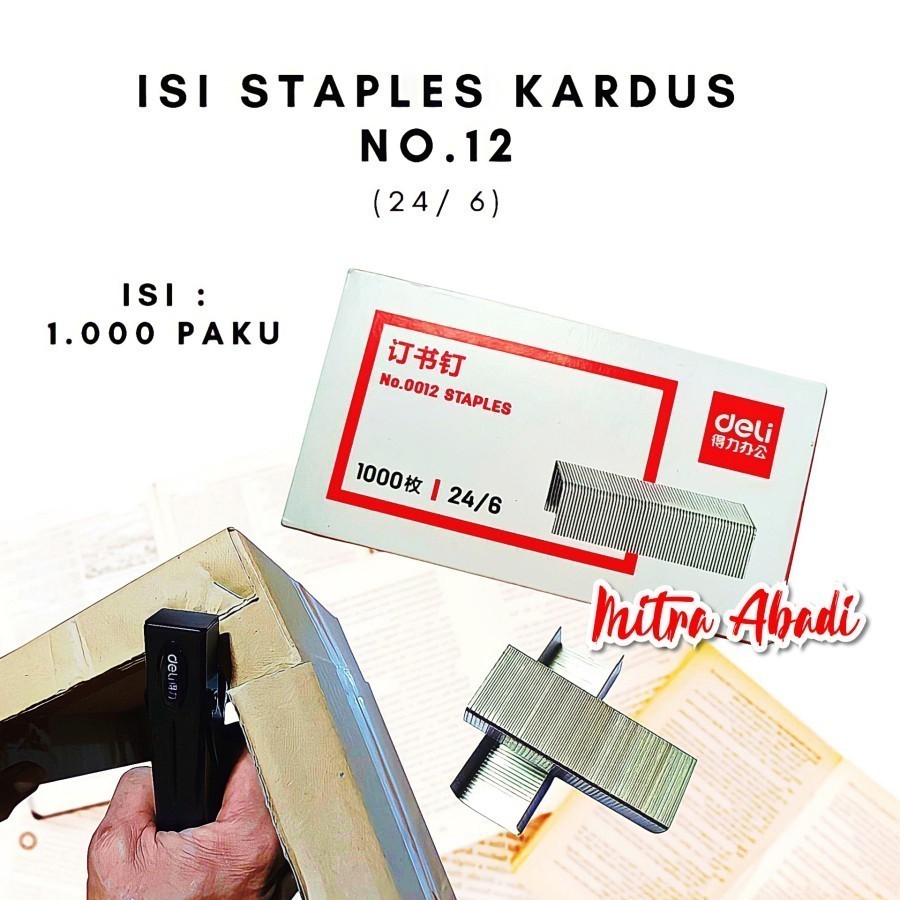 

REFILL ISI ULANG KARDUS STREPLES / STAPLES