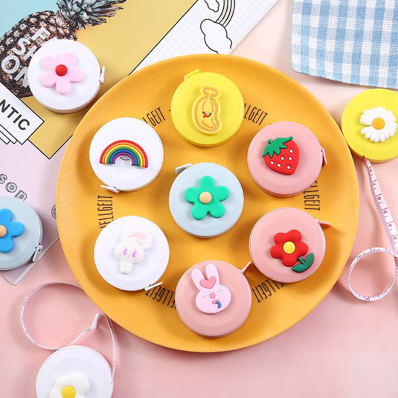 

Yoibeauty - Cute Cartoon Measuring Tape, Pita Ukur Badan ukuran Mini Hiasan Karakter Lucu, Meteran Gulung