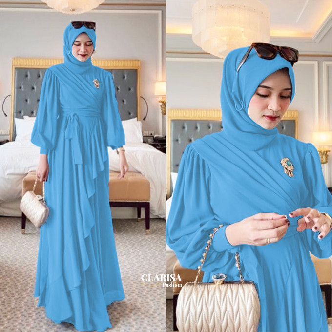 MEYHIRA DRESS ORIGINAL KONDANGAN BRIDESMAID CERUTY BABYDOLL EXCLUSIVE BUSUI BY CLARISA FASHION