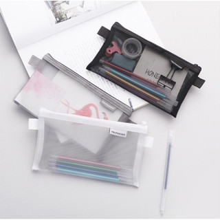 

VISSHOP| Stationary Kotak Pencil Tempat Pensil Jaring Transparant Polos Import tepak sekolah imut lucu