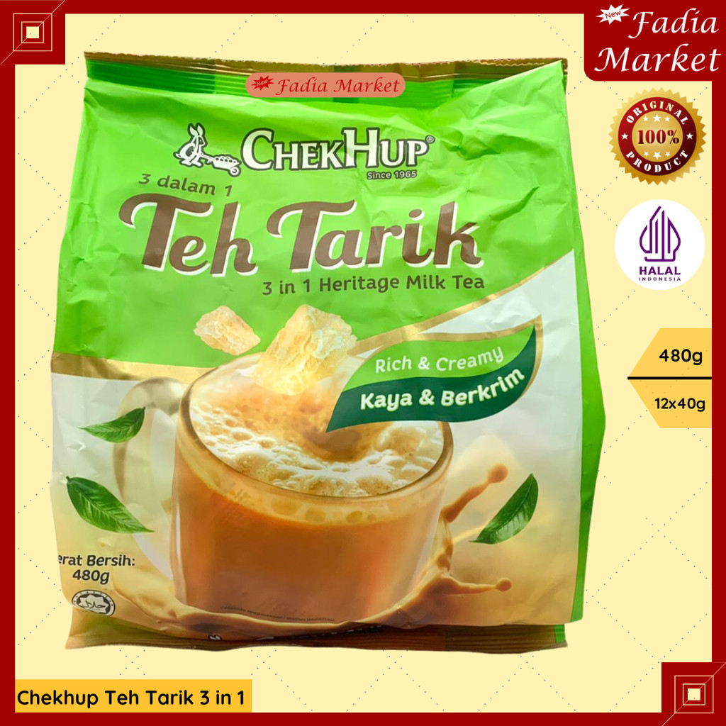 

Chekhup Chek Hup Teh Tarik Milk Tea 3 in 1 Malaysia 12x40g 480g