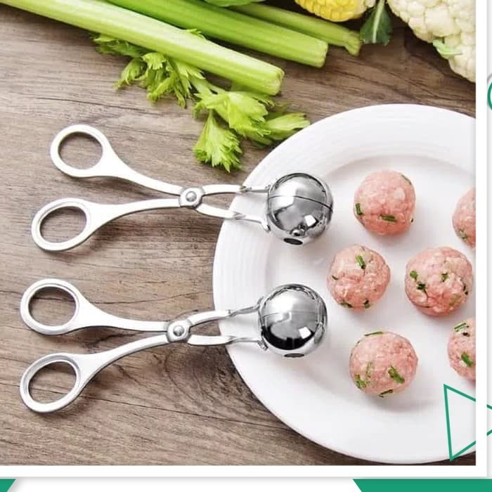 ALAT CETAKAN BAKSO BASO STAINLESS STEEL SCOOP ES KRIM ADONAN DAGING ICE CREAM BOLA PEMPEK LA022S3