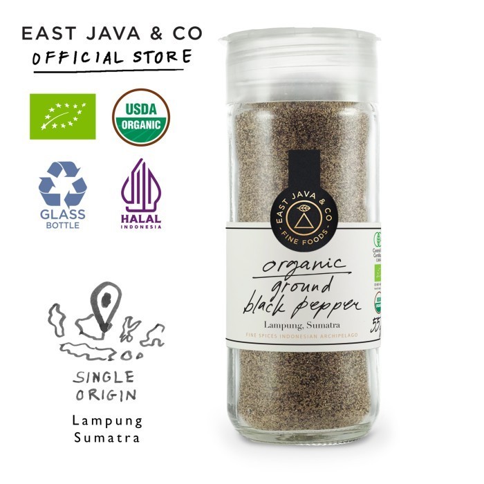 

New Produk- [Terlaris] East Java & Co Organic Ground Black Pepper - 55g (Lada Bubuk Organik)