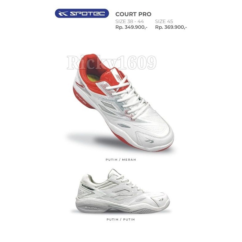 SEPATU TENIS SPOTEC COURT PRO - SEPATU TENNIS SPOTEC - ORIGINAL SPOTEC