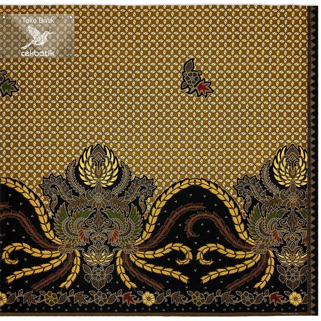 Kain Batik - Motif Burung Garuda Kawung Jawa Modern Spesial Ukuran Lebih Panjang