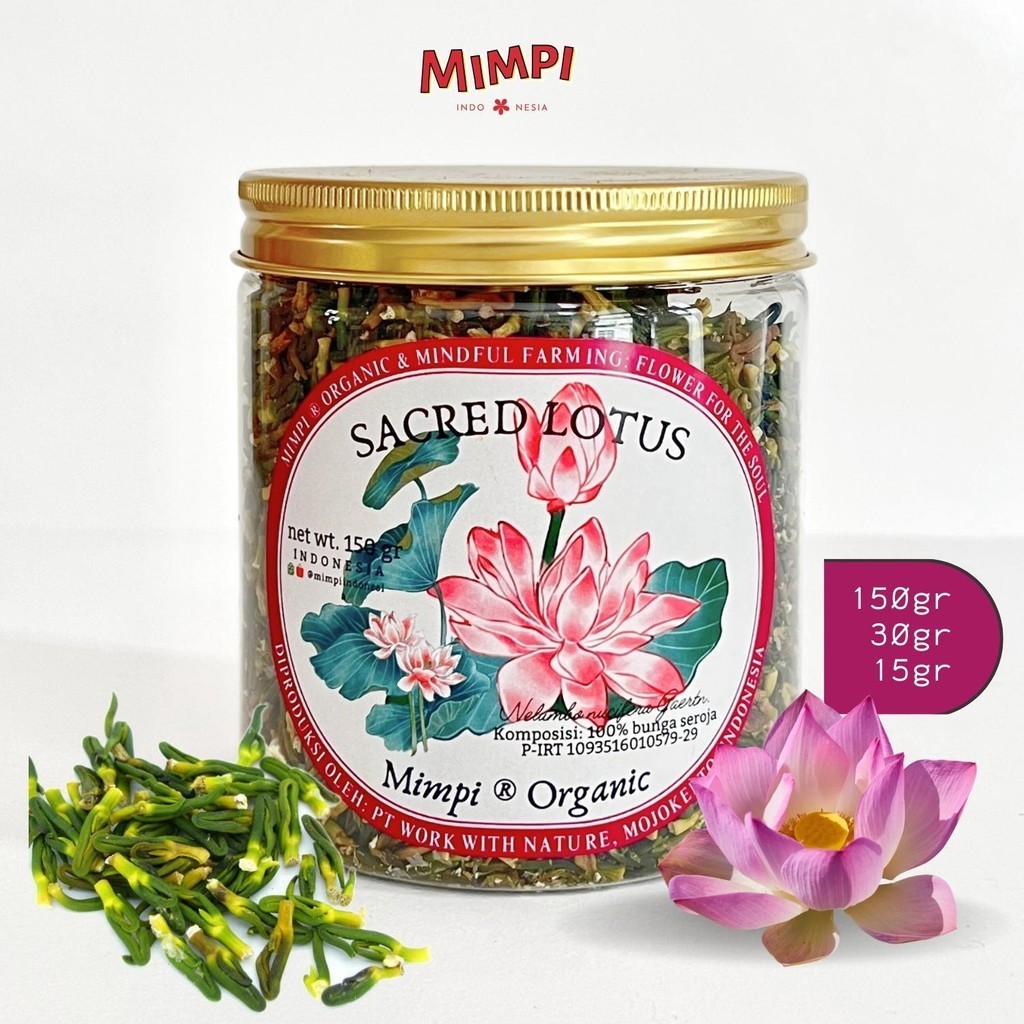 

SACRED LOTUS 100% Bunga Teh Herbal Lotus Air Herbal (Bebas Gula) - Mimpi Organic Food Indonesia