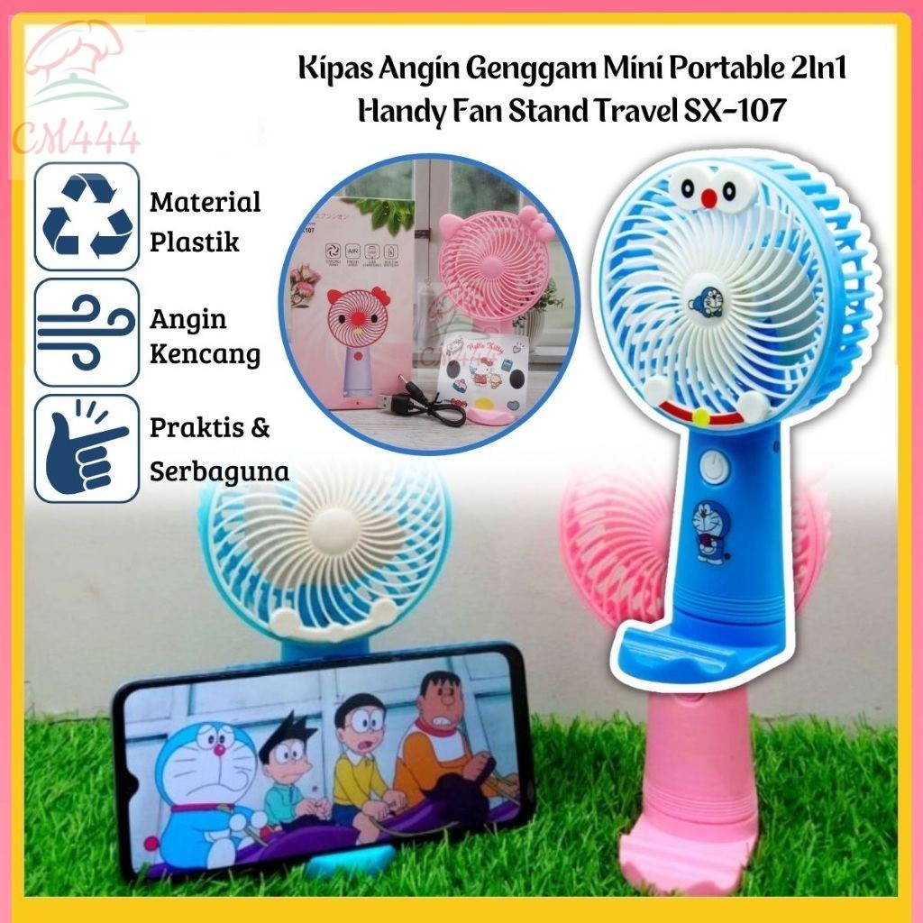 Kipas Mini Karakter/Stand Holder Hp/Kipas Angin Mini