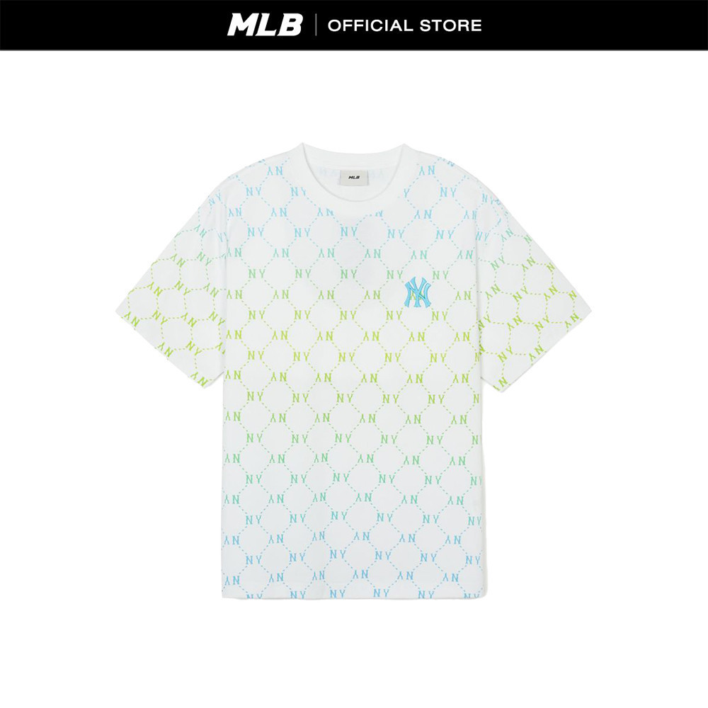 MLB Unisex T-shirt Jacquard Dia Monogram model 3ATSM1043 50ABS blue