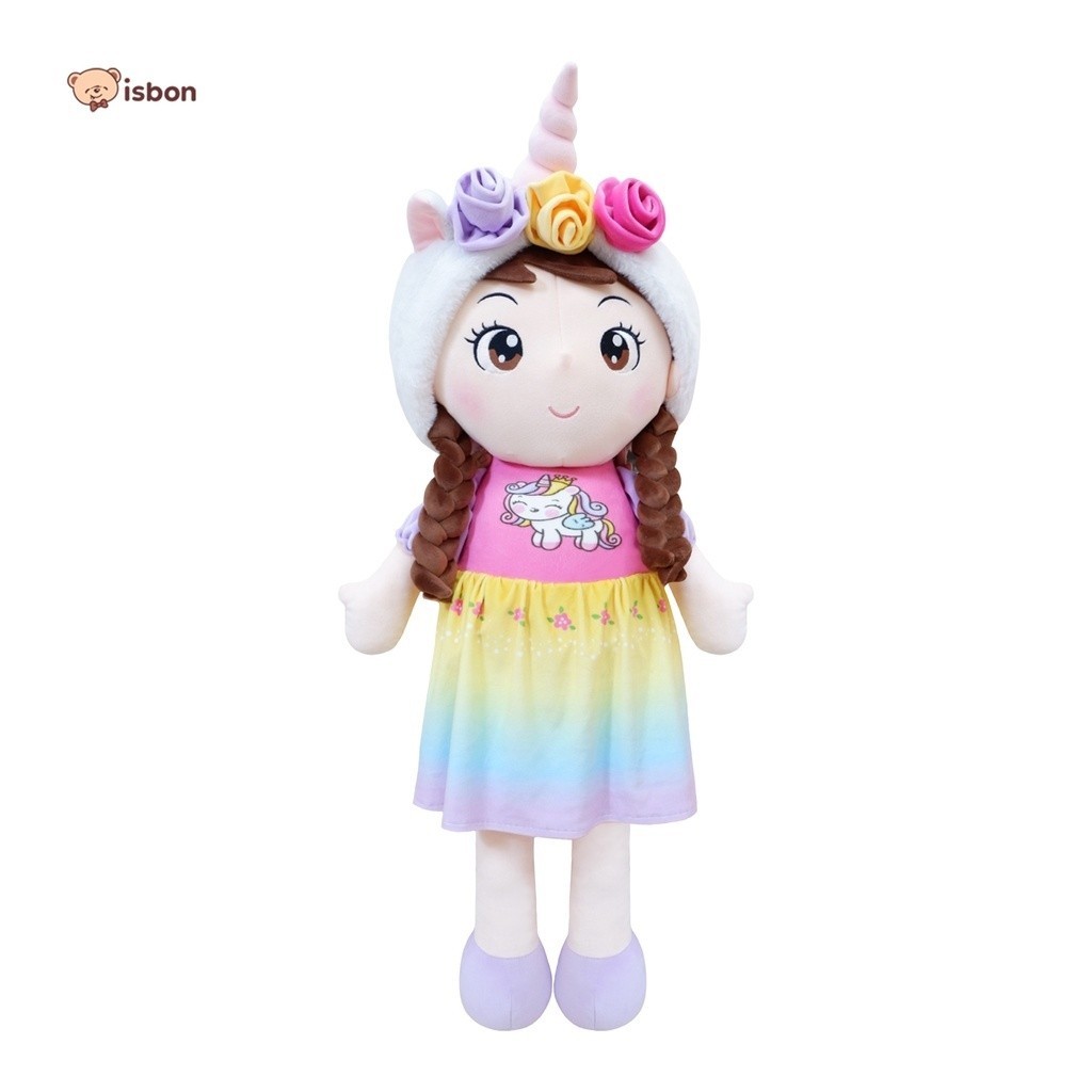 Boneka Jumbo Little Sister Karakter Unicorn 1,2 METER Cuties Rambut Panjang Premium by Istana Boneka