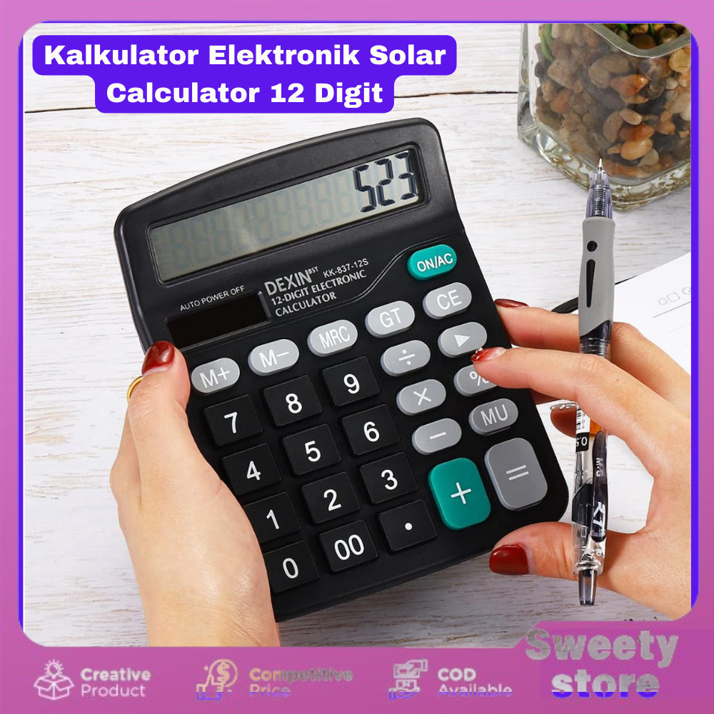 

Sweety Store Indonesia-KALKULATOR 12 DIGIT ANGKA DEXIN KK-837-12S CALCULATOR DIGITAL Kalkulator Elektronik-COD