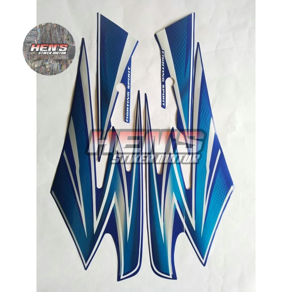 stiker lis body yamaha rx king 2003 biru
