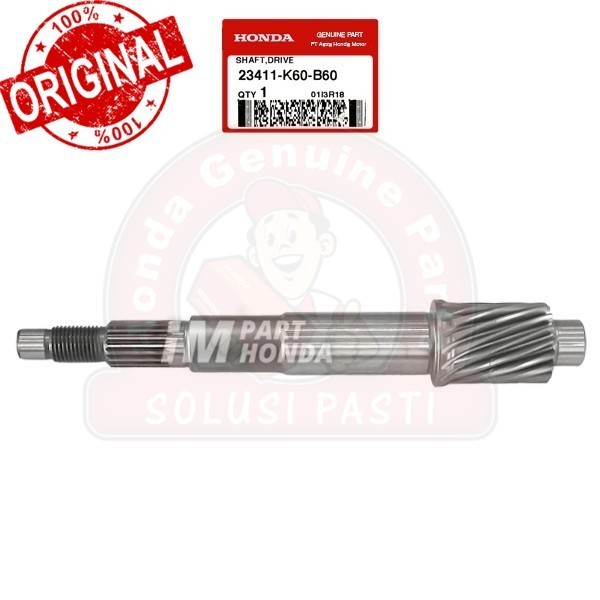 Original  As Pulley Shaft Drive 17T Vario 125 LED 2018 - 2021 23411-K60-B60 23411K60B60 Jaminan 100%