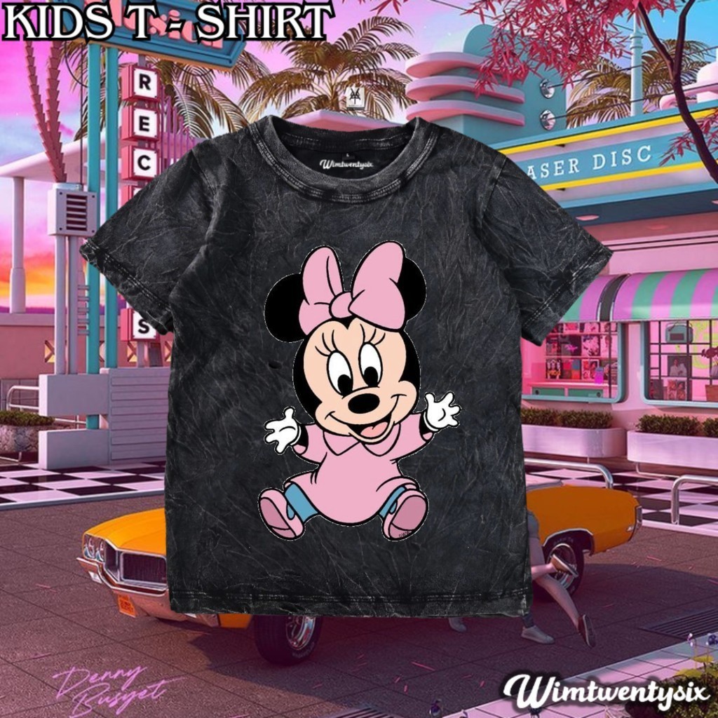 kaos minnie mouse baby love washing vintage tee | kaos anak | baju anak