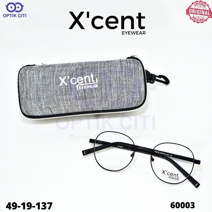 Frame Kacamata Bulat Pria Wanita Original Xcent 60003 ada Pegas Ringan