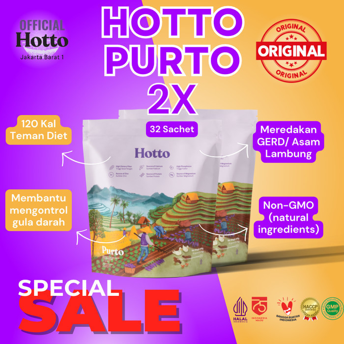 

Terbaru- Campaign Only! Hotto Purto Oat 2 Pouch @16 Sachet (TOTAL 32 SACHET)