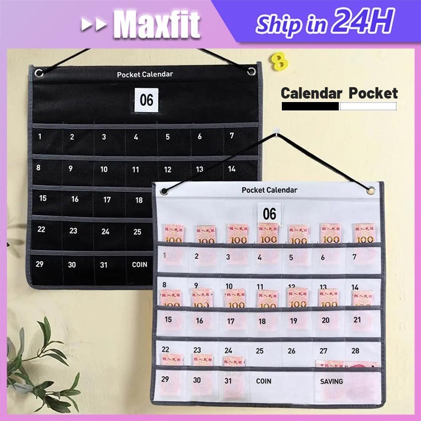 

Pocket Calendar Weather Plastic Calendar Hanging Calendar 31 hari kegiatan Ramadhan Tas Penyimpanan dinding