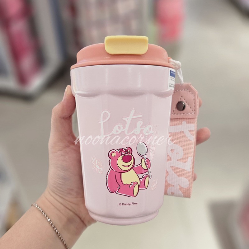 Miniso x Lotso - Tumbler Stainless / Botol Minum Free Tali Lotso