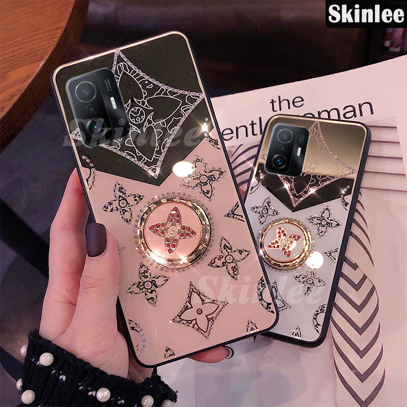 Skinlee Phone case Xiaomi 11T Pro Navigation Magnetic Ring Holder Phone Cover for Xiaomi 11T Mirror 