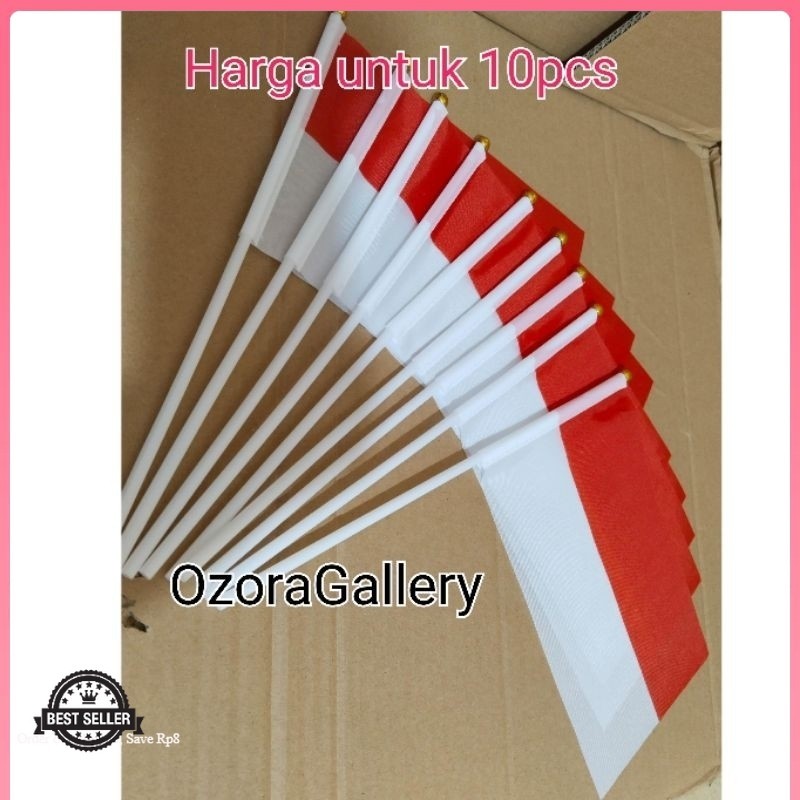 10pcs Bendera Kemerdekaan Bendera Merah Putih Kain Bendera Kain Merah Putih Kecil Bendera Indonesia 