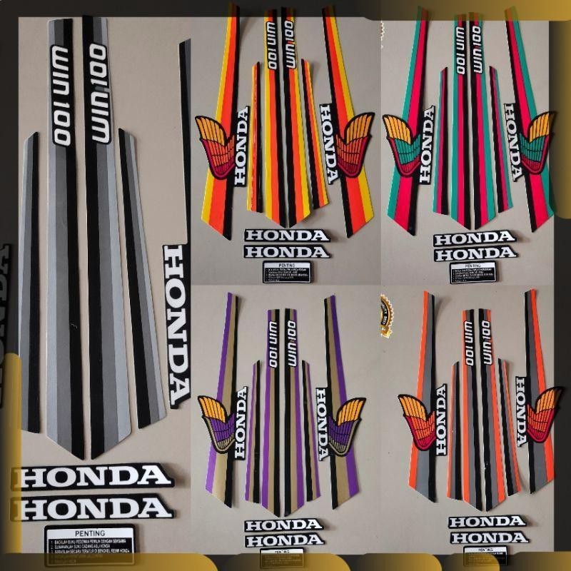striping honda win 100 stiker win list body standar