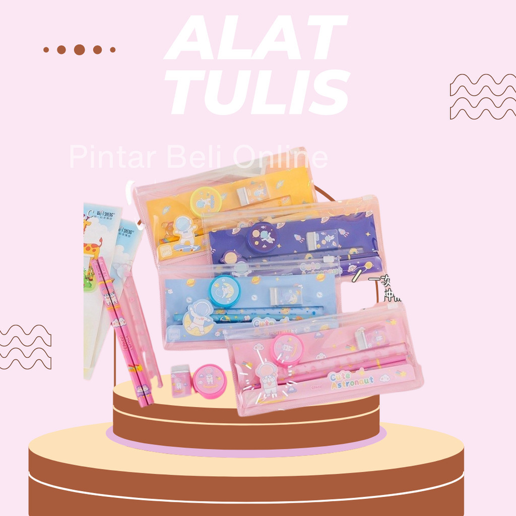 

Set Alat tulis Karakter Cute Astronot all variant