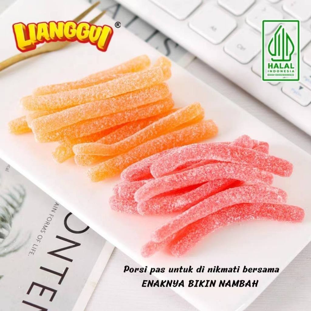 

[Hampers/Gift] [HALAL Penjual di jakarta] Permen Lianggui Sticky Sweet Set Gummy dengan Saus Selai Rasa Set Gummy dengan Saus Selai Rasa Stoberi Mangga 60g Permen Buah Candy Corno Rasa Stroberi Permen Mangga Jelly Variasi rasa