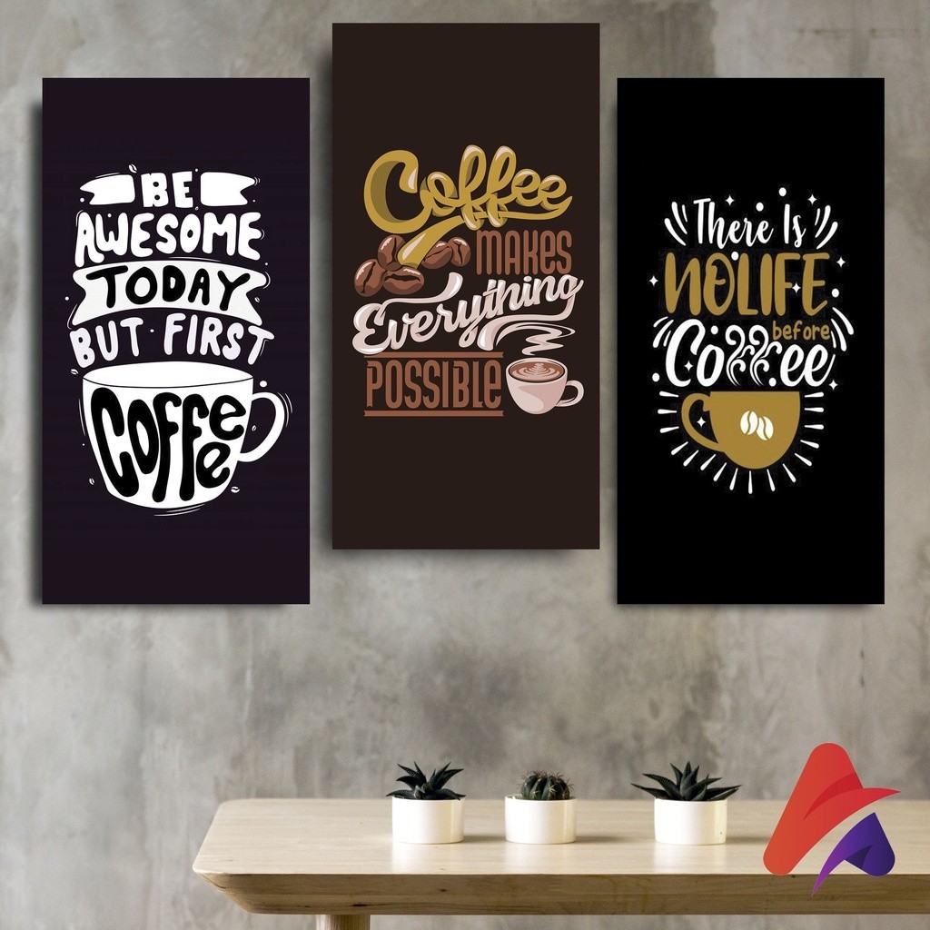 HIASAN DINDING CAFE KOPI PAJANGAN CAFE KOPI WALL DECOR CAFE KOPI POSTER KAYU CAFE KOPI BIM BIM STORE