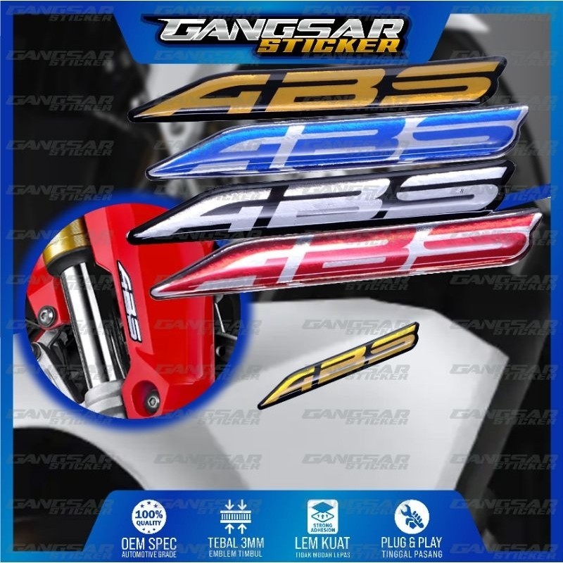 emblem abs honda sticker logo abs honda pcx emblem timbul abs stiker timbul abs stiker logo abs hond
