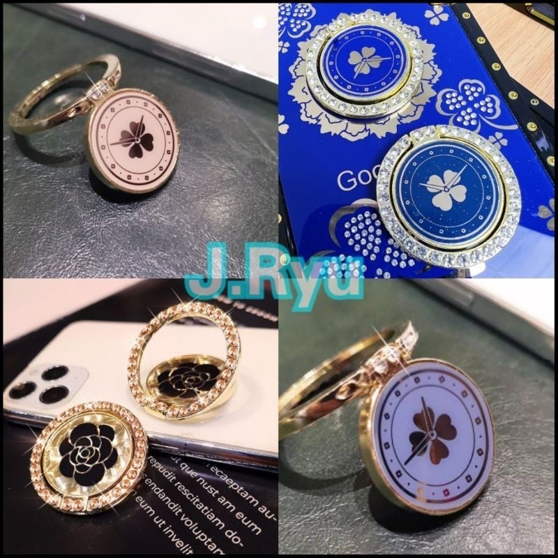 Premium RING Gantungan Rantai  Pop Socket Iphone oppo vivo Samsung xiaomi  Dudukan Hp Gantungan Hp  