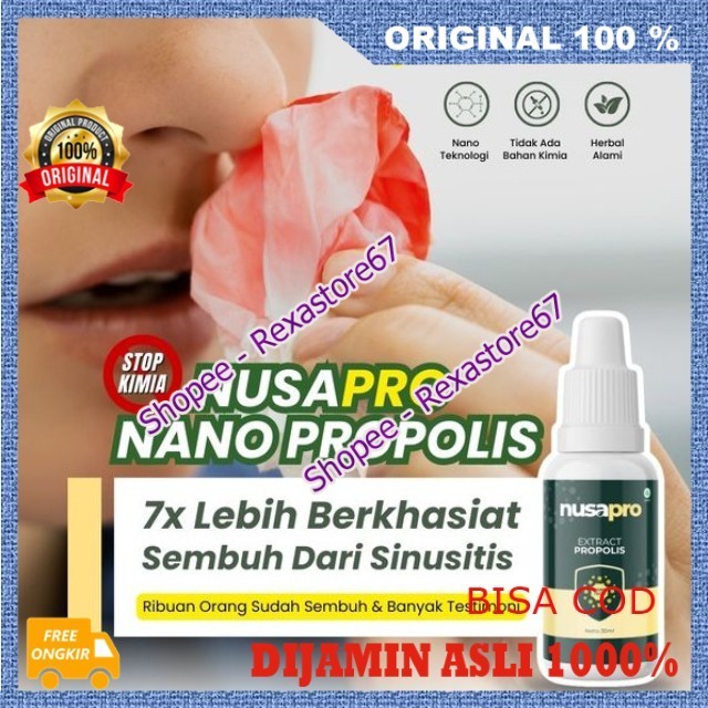 Nusapro ASLI Nano Booster Propolis Obat Herbal Sinusitis Paling Ampuh Atasi Polip Hidung Pilek Batuk