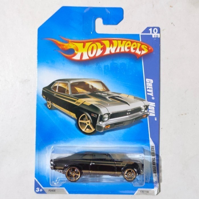 Hotwheels Chevy Nova Faster Than Ever Hitam