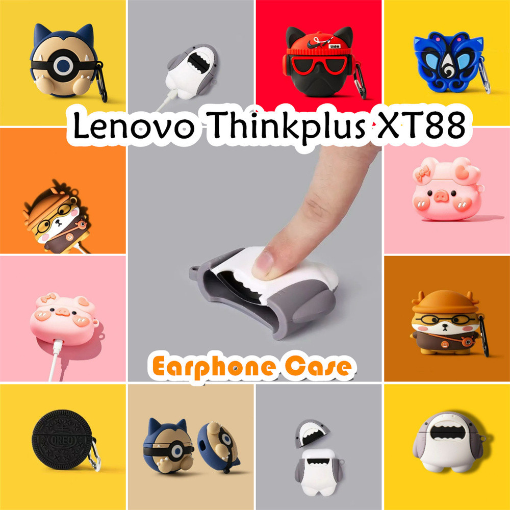 Utility Untuk Lenovo Thinkplus XT88 Case Trendi Kartun Soft Silicone Earphone Case NO.2