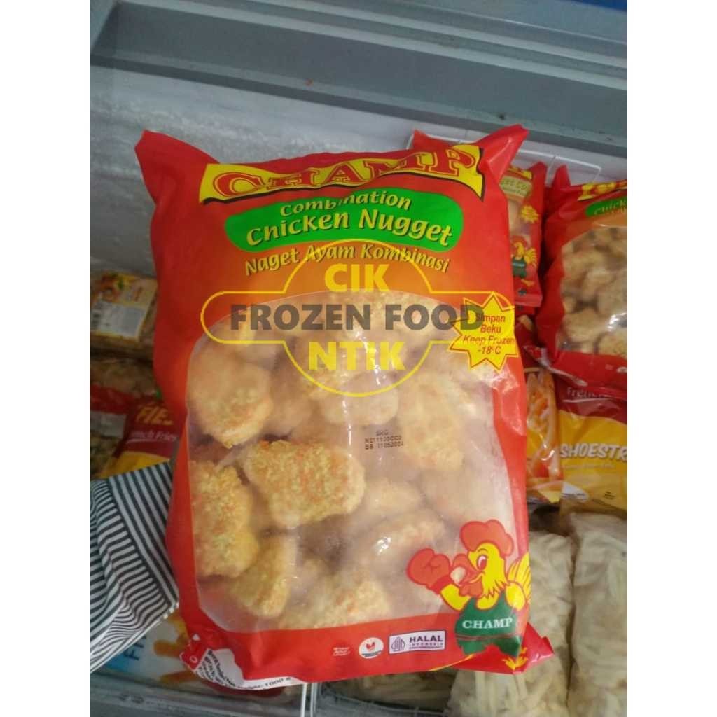 

Champ naget kombinasi 1 kg Frozen food cik ntik Jambi cemilan jajanan seblak korea jepang