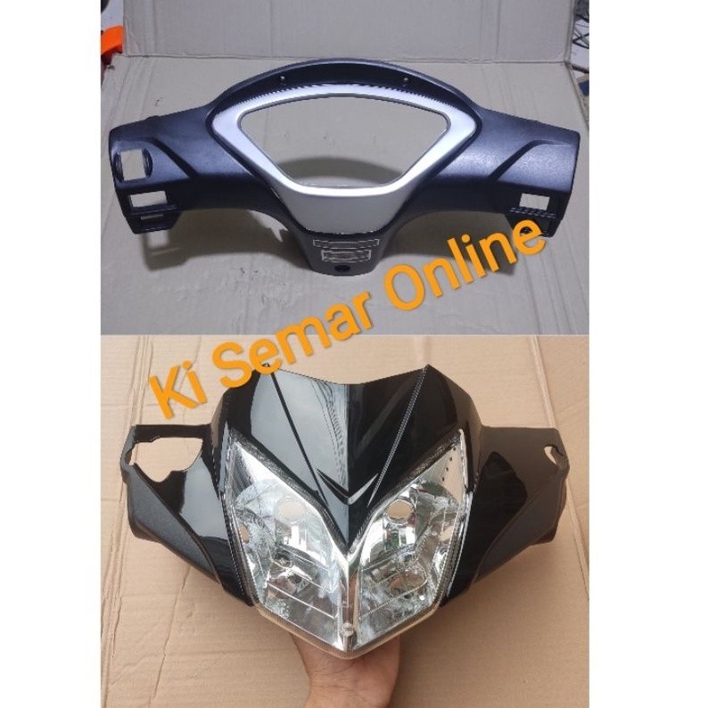 paket cover batok kepala lampu depan honda supra x 125 new betmen 2007 2008 2009 2010 2011 batman wa