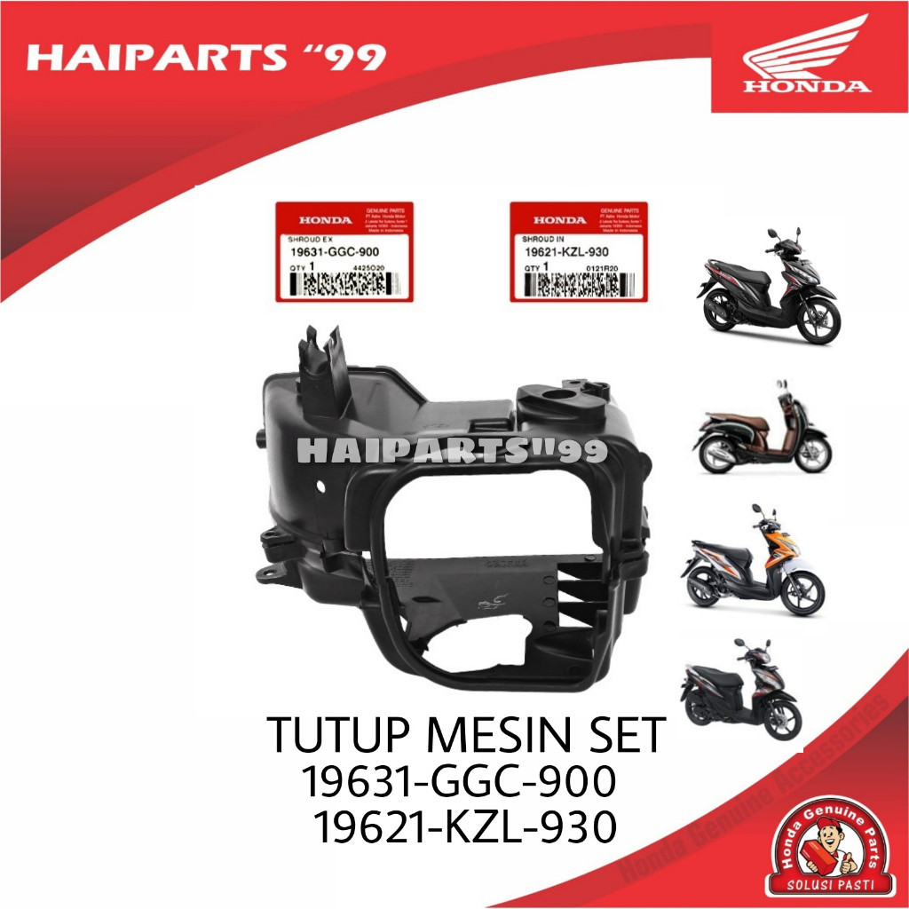 Tutup mesin atas bawah sepaket tutup mesin shroud inlet beat fi cbs (2012-2014) scoopy esp (2015-201