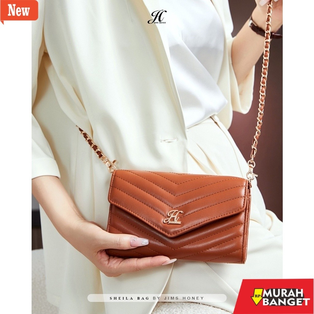 tas selempang wanita shopee haul SHEILA BAG JIMS HONEY KODE  7068 ORI TAS WANITA CANTIK SLINGBAG HAN