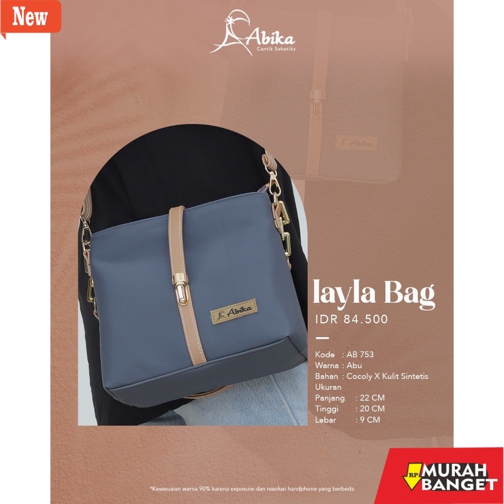 tas selempang wanita shopee haul LAYLA BAG  ABIKA TAS WANITA TERBARU KEKINIAN BAHAN CHOCOLY MULTIFUN