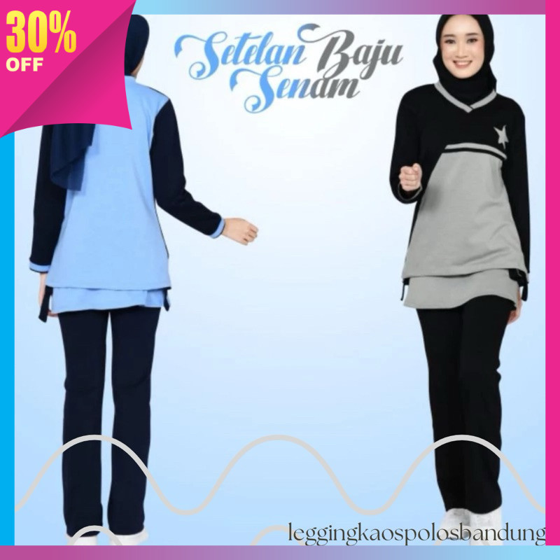 Fashion Sport Olahraga Muslimah Murah Kekinian Keren Model Terbaru / SETELAN BAJU SENAM AEROBIC MUSL