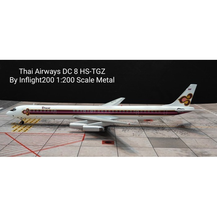 AIRCRAFT DIECAST Thai Airways DC 8 HS-TGZ By Inflight200 1:200 Skala Metal DIECAST PESAWAT TERBANG