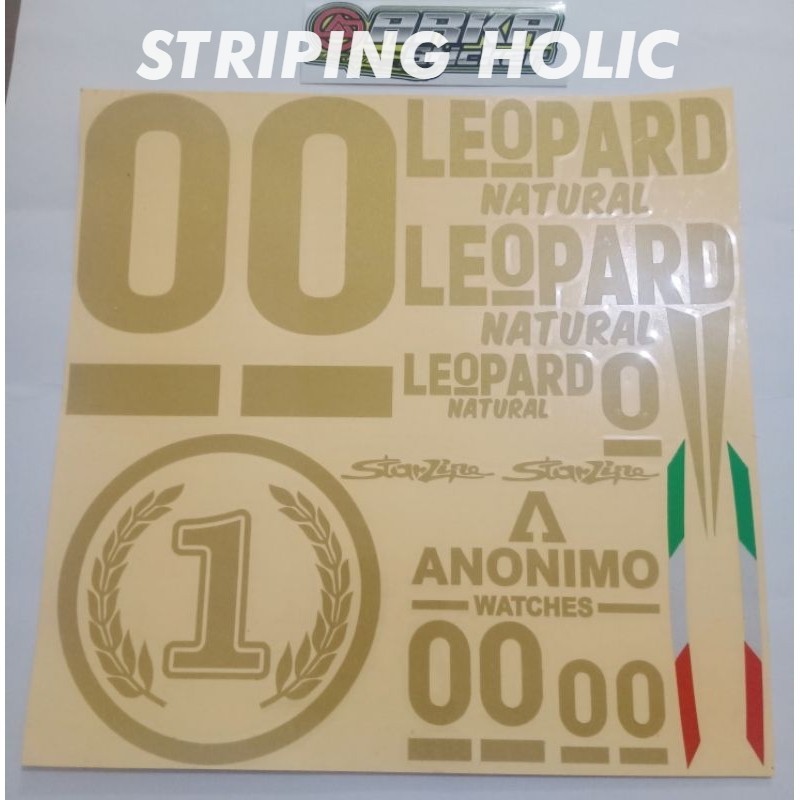 STICKER HELM LEOPARD CUTTING